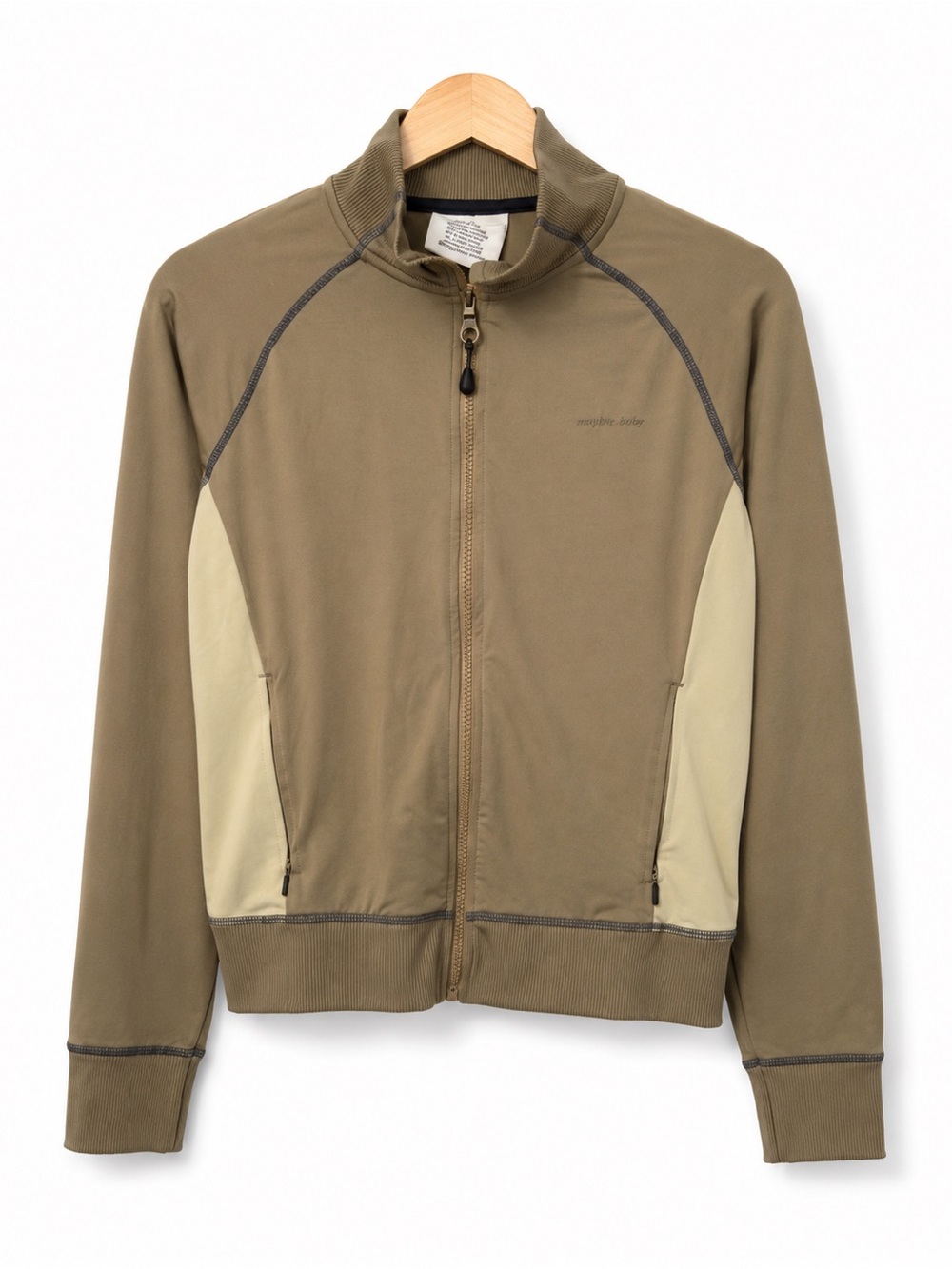 Timberland Brown Zip Jacket Size Medium Vintage Sporty Casual Outdoor Neutral